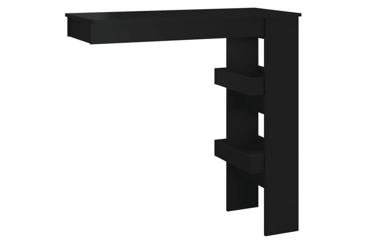 beBasic Seinäkiinnitettävä baaripöytä musta 102x45x103,5cm tekninen puu - Musta - Baaripöytä