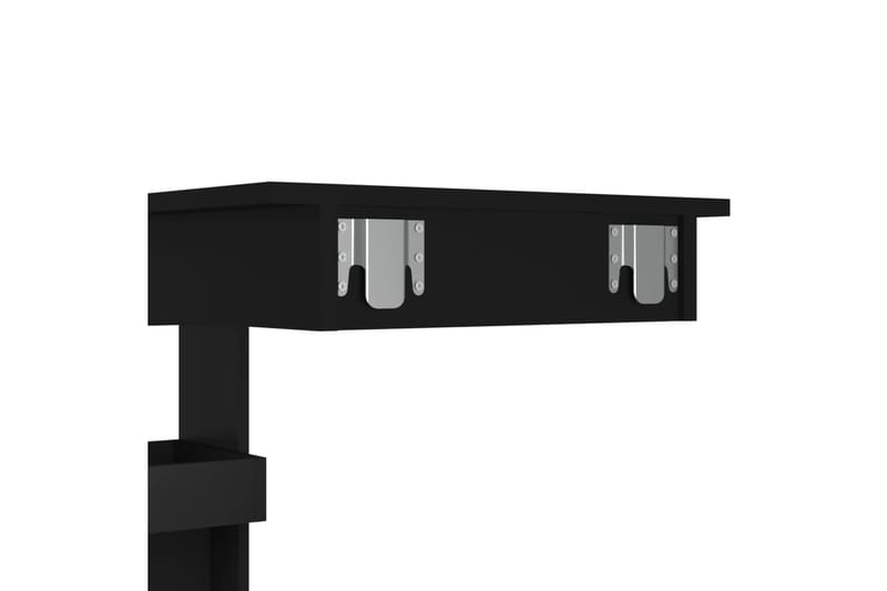 beBasic Seinäkiinnitettävä baaripöytä musta 102x45x103,5cm tekninen puu - Musta - Huonekalut - Pöytä & ruokailuryhmä - Baaripöytä