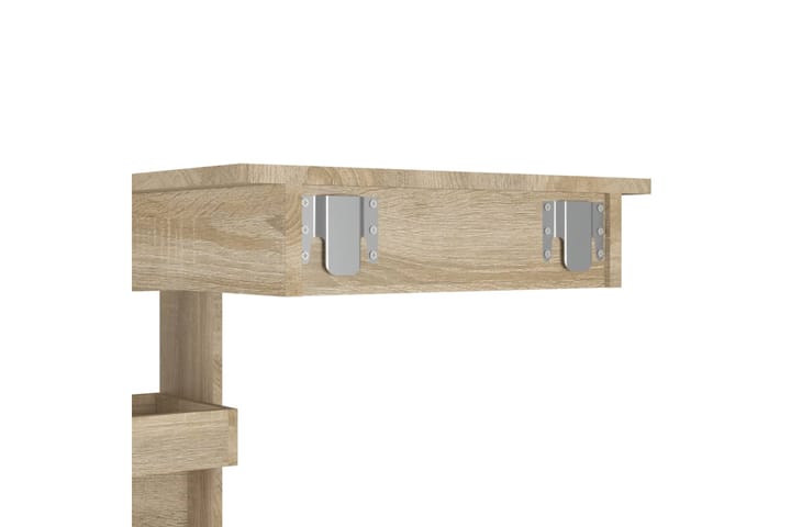 beBasic Seinäkiinnitettävä baaripöytä tammi 102x45x103,5cm tekninen puu - Ruskea - Baaripöytä
