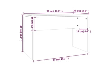 beBasic Peilipöytäsarja savutammi 86,5x35x136 cm - Ruskea - Huonekalut - Pöytä & ruokailuryhmä - Meikki- & kampauspöydät