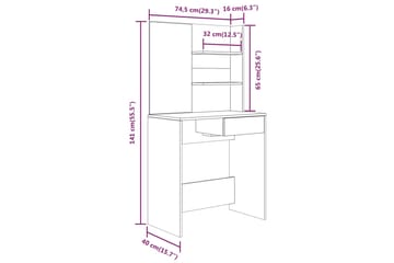 beBasic Peilipöytäsarja betoninharmaa 74,5x40x141 cm - Harmaa - Huonekalut - Pöytä & ruokailuryhmä - Meikki- & kampauspöydät