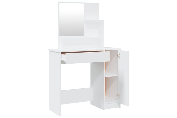 beBasic Peilipöytä valkoinen 86,5x35x136 cm - Valkoinen - Meikki- & kampauspöydät