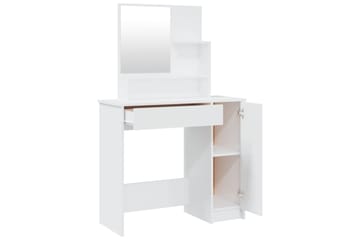 beBasic Peilipöytä korkeakiilto valkoinen 86,5x35x136 cm - Valkoinen - Huonekalut - Pöytä & ruokailuryhmä - Meikki- & kampauspöydät