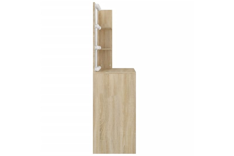 beBasic Peilipöytä LED-valoilla Sonoma-tammi 74,5x40x141 cm - Ruskea - Huonekalut - Pöytä & ruokailuryhmä - Meikki- & kampauspöydät