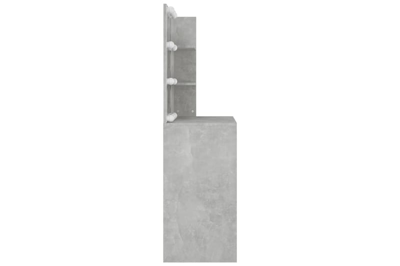 beBasic Peilipöytä LED-valoilla betoninharmaa 74,5x40x141 cm - Harmaa - Huonekalut - Pöytä & ruokailuryhmä - Meikki- & kampauspöydät