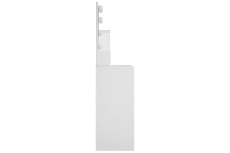 beBasic Peilipöytä LED-valoilla valkoinen 86,5x35x136 cm - Valkoinen - Huonekalut - Pöytä & ruokailuryhmä - Meikki- & kampauspöydät