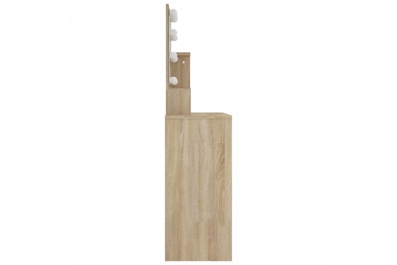 beBasic Peilipöytä LED-valoilla Sonoma-tammi 86,5x35x136 cm - Ruskea - Huonekalut - Pöytä & ruokailuryhmä - Meikki- & kampauspöydät