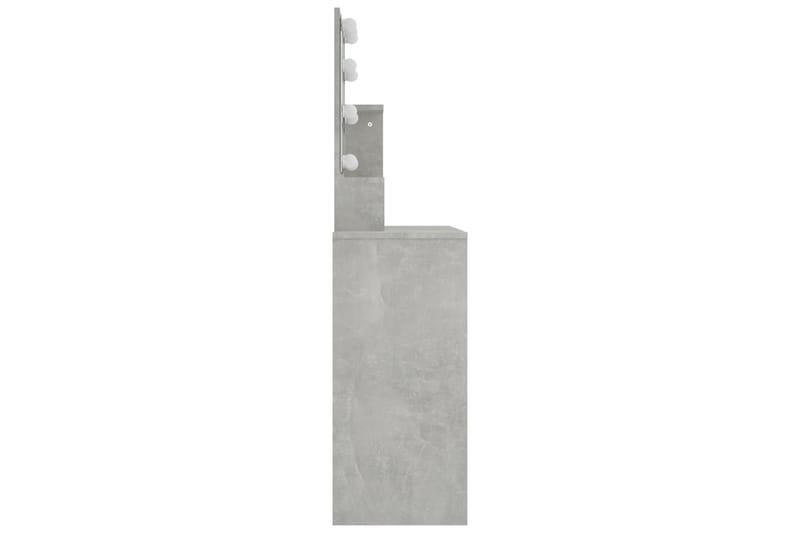 beBasic Peilipöytä LED-valoilla betoninharmaa 86,5x35x136 cm - Harmaa - Huonekalut - Pöytä & ruokailuryhmä - Meikki- & kampauspöydät