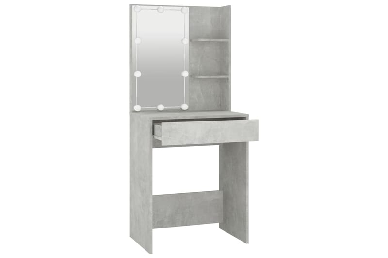 beBasic Peilipöytä LED-valoilla betoninharmaa 60x40x140 cm - Harmaa - Huonekalut - Pöytä & ruokailuryhmä - Meikki- & kampauspöydät