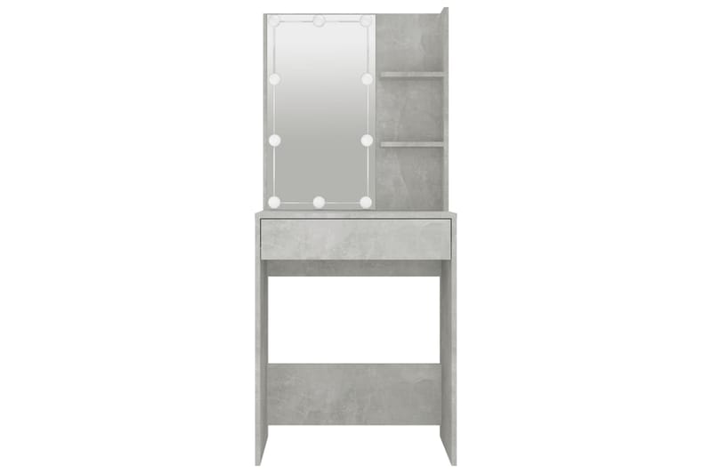 beBasic Peilipöytä LED-valoilla betoninharmaa 60x40x140 cm - Harmaa - Huonekalut - Pöytä & ruokailuryhmä - Meikki- & kampauspöydät