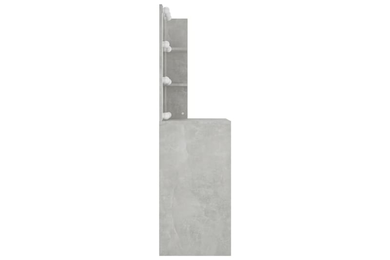 beBasic Peilipöytä LED-valoilla betoninharmaa 60x40x140 cm - Harmaa - Huonekalut - Pöytä & ruokailuryhmä - Meikki- & kampauspöydät