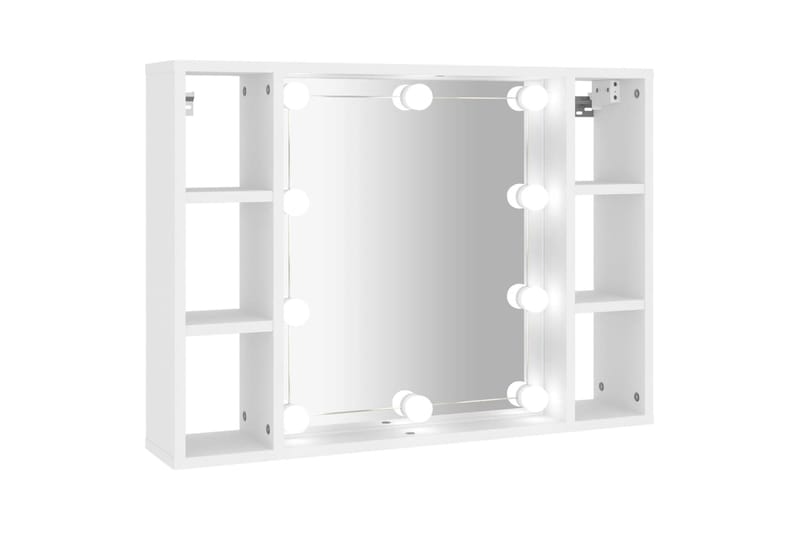 beBasic Peilikaappi LED-valoilla valkoinen 76x15x55 cm - Valkoinen - Huonekalut - Pöytä & ruokailuryhmä - Meikki- & kampauspöydät