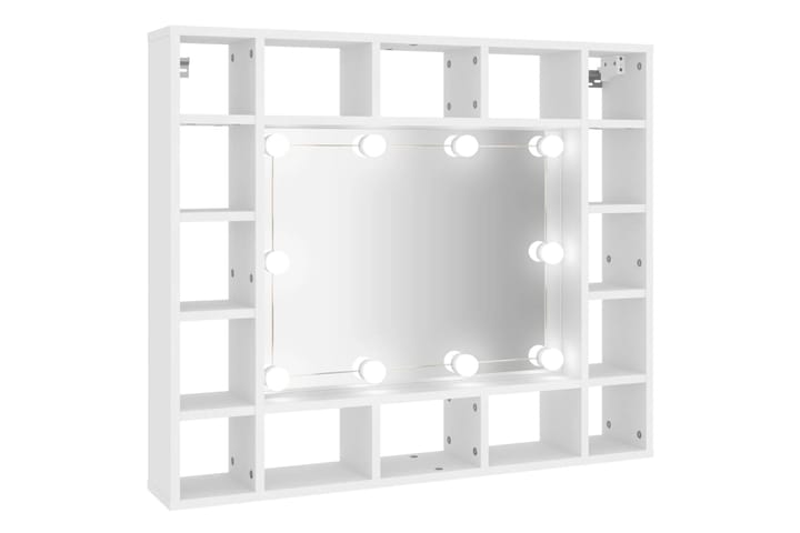 beBasic Peilikaappi LED-valoilla valkoinen 91x15x76,5 cm - Valkoinen - Meikki- & kampauspöydät