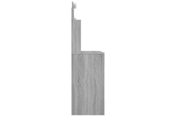 beBasic Peilipöytä LED-valoilla harmaa Sonoma 96x40x142 cm - Harmaa - Huonekalut - Pöytä & ruokailuryhmä - Meikki- & kampauspöydät
