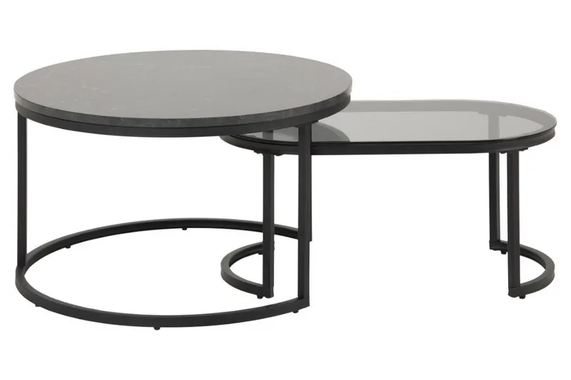 Belgrat Sohvapöytä 70 cm - Musta - Huonekalut - Pöytä & ruokailuryhmä - Apupöytä & sivupöytä - Sarjapöytä