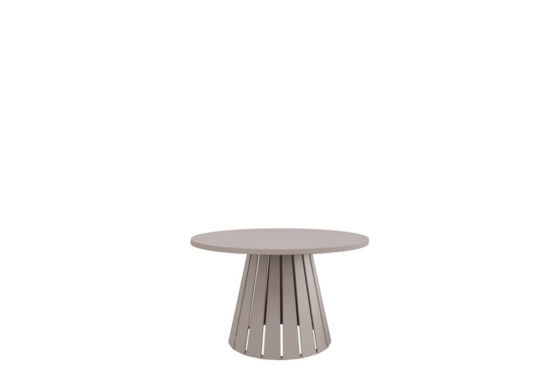 Berber 75 cm pyöreä sohvapöytä vaaleaa puuta, Taupe