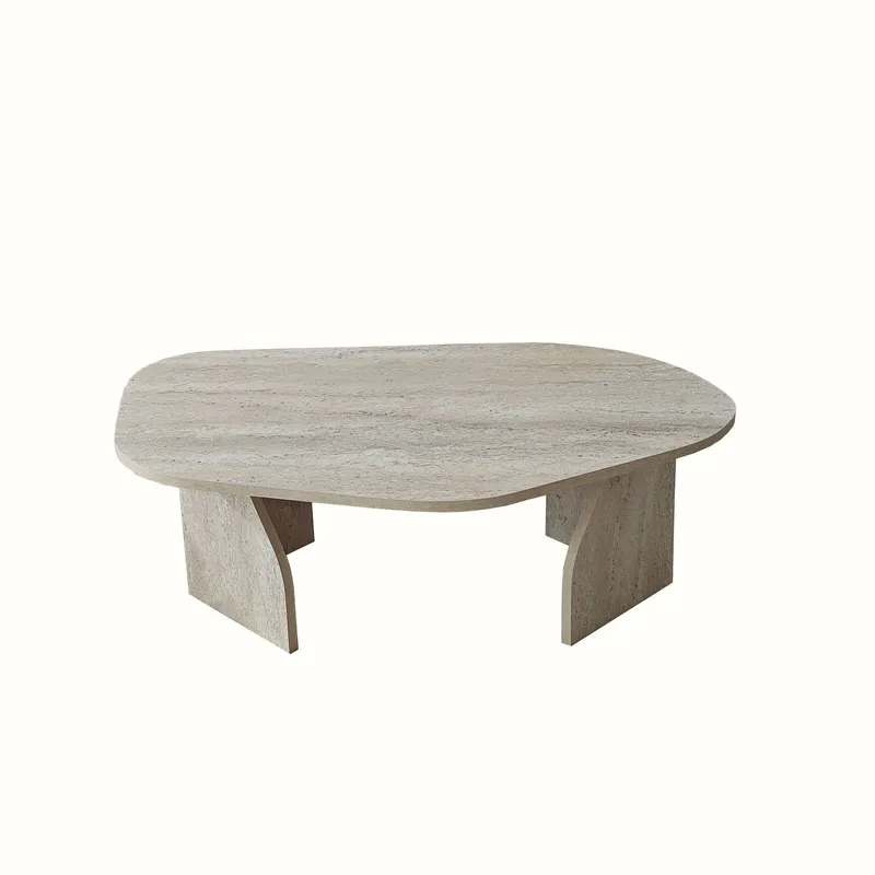 Berriaren Sohvapöytä 100 cm - travertiini ja fume - Huonekalut - Pöytä & ruokailuryhmä - Sohvapöytä