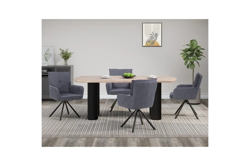 Bessonville Ruokapöytä Pitkä 200x200 cm - Ruskea - Huonekalut - Pöytä & ruokailuryhmä - Ruokapöydät & keittiön pöydät