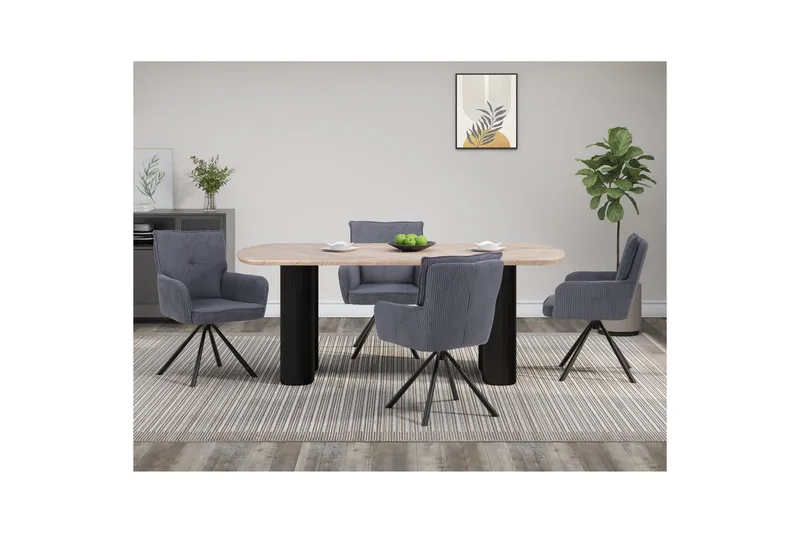 Bessonville Ruokapöytä Pitkä 200x200 cm - Ruskea - Huonekalut - Pöytä & ruokailuryhmä - Ruokapöydät & keittiön pöydät