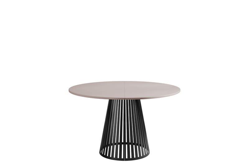 Beylen Ruokapöytä 120 cm, pyöreä, Beige/Musta