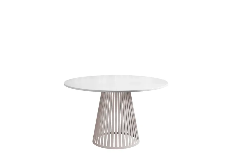 Beylen Ruokapöytä 120 cm, pyöreä, Valkoinen/Beige