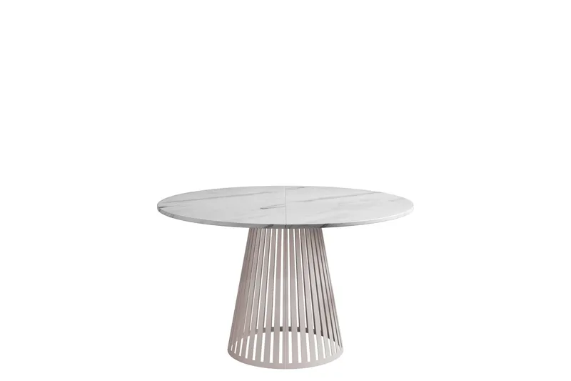 Beylen Ruokapöytä 120 cm, pyöreä - Valkoinen/Beige - Huonekalut - Pöytä & ruokailuryhmä - Ruokapöydät & keittiön pöydät