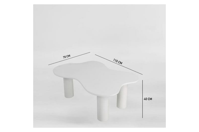 Bloomis Sohvapöytä 110 cm - Valkoinen - Huonekalut - Pöytä & ruokailuryhmä - Sohvapöytä