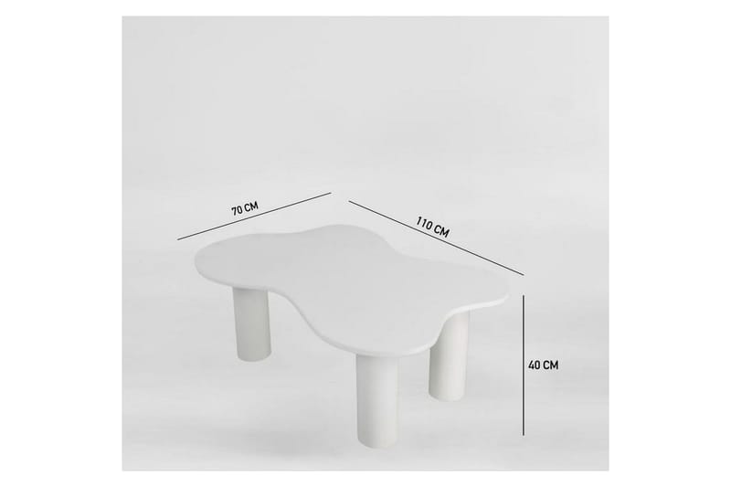 Bloomis Sohvapöytä 110 cm - Valkoinen - Huonekalut - Pöytä & ruokailuryhmä - Sohvapöytä