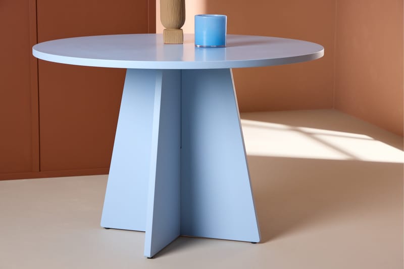 Bootcut Ruokapöytä 110 cm Pyöreä - Sininen - Huonekalut - Pöytä & ruokailuryhmä - Ruokapöydät & keittiön pöydät