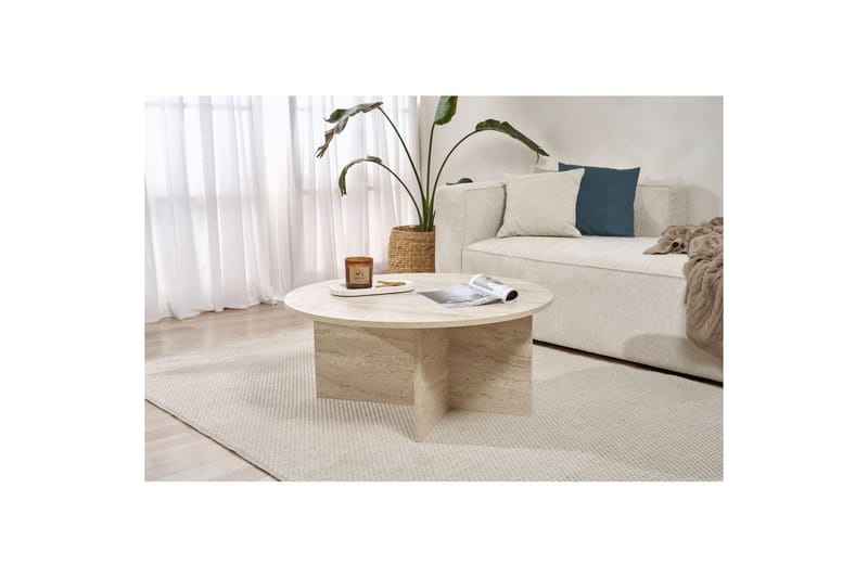 Boro Sohvapöytä 90 cm - Beige - Huonekalut - Pöytä & ruokailuryhmä - Sohvapöytä