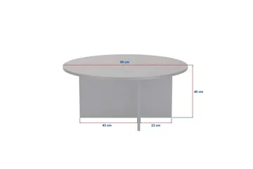 Boro Sohvapöytä 90 cm - Musta - Huonekalut - Pöytä & ruokailuryhmä - Sohvapöytä