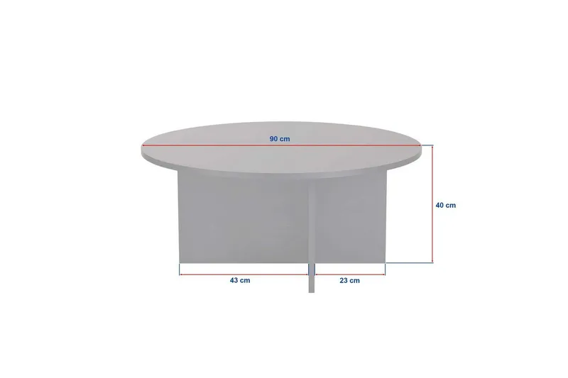 Boro Sohvapöytä 90 cm - Musta - Huonekalut - Pöytä & ruokailuryhmä - Sohvapöytä