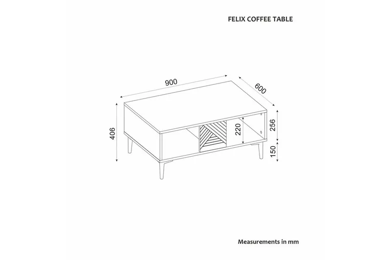 Botswana Sohvapöytä 90 cm - Antrasiitti - Huonekalut - Pöytä & ruokailuryhmä - Sohvapöytä