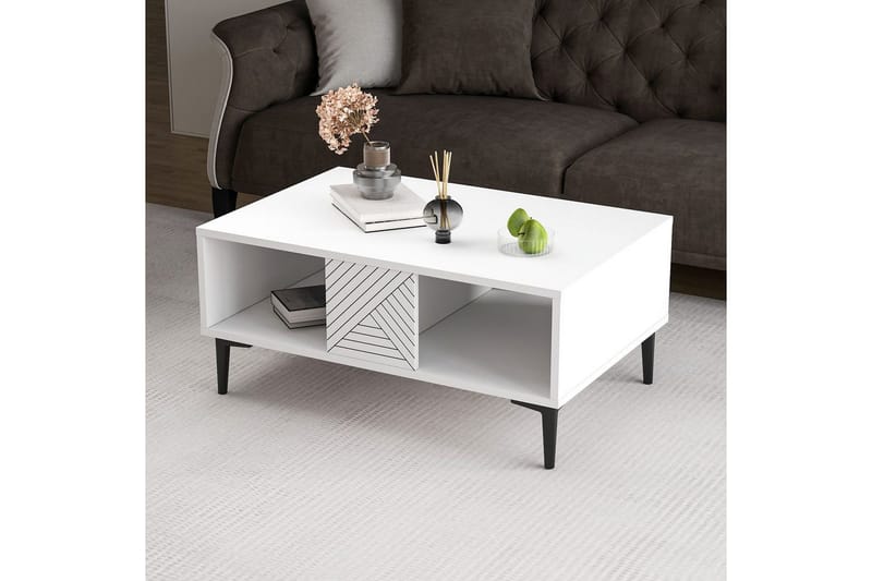 Botswana Sohvapöytä 90 cm - Valkoinen - Huonekalut - Pöytä & ruokailuryhmä - Sohvapöytä