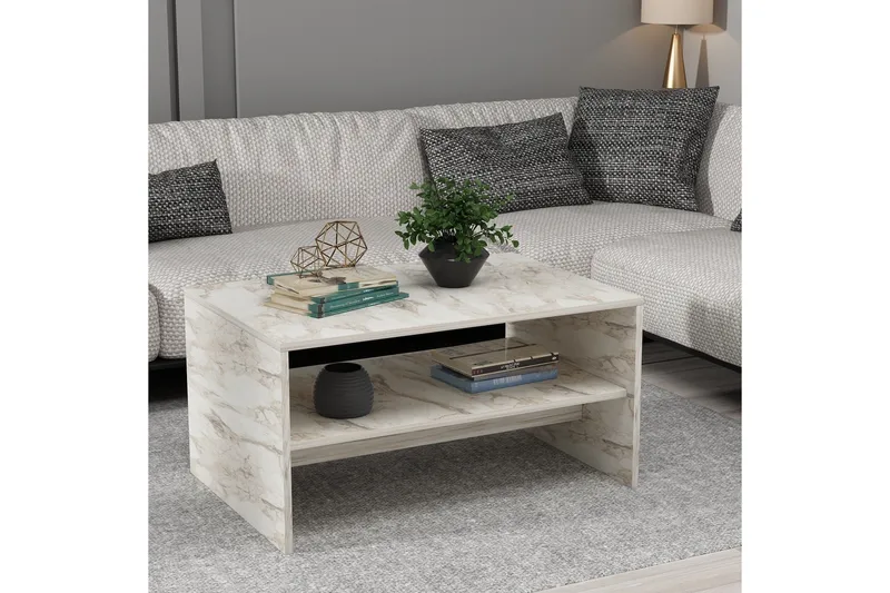 Bozdogan Sohvapöytä 90 cm, Valkoinen