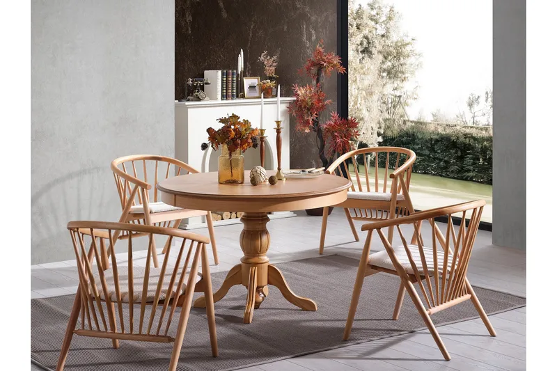 Braneles Ruokapöytä 118 cm Pyöreä - Luonnonväri - Huonekalut - Pöytä & ruokailuryhmä - Ruokapöydät & keittiön pöydät