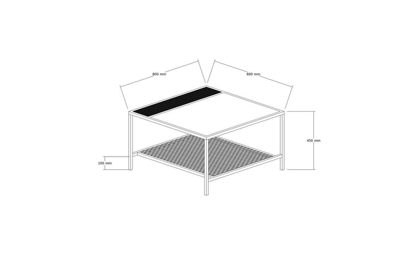 Brightmere Sohvapöytä 80 cm - Ruskea/Musta - Huonekalut - Pöytä & ruokailuryhmä - Sohvapöytä