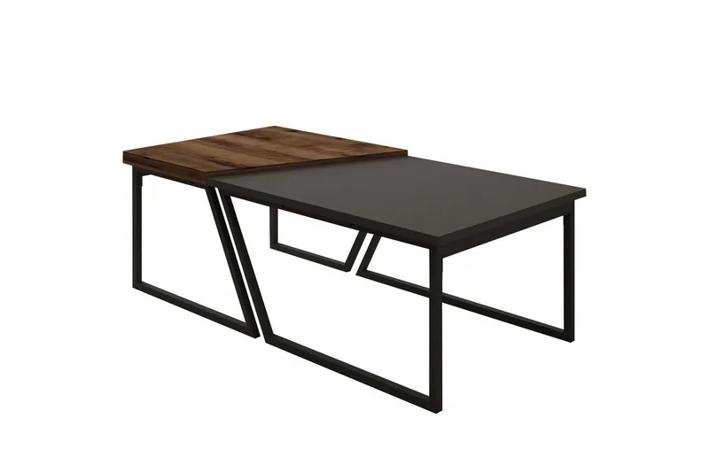 Bulskoll Sohvapöytä 120 cm, Antrasiitti/Pähkinä