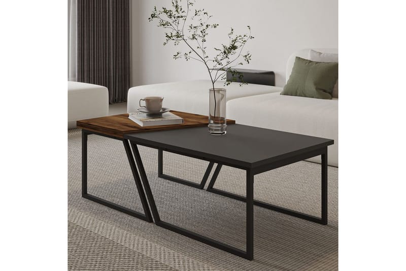 Bulskoll Sohvapöytä 120 cm - Antrasiitti/Pähkinä - Huonekalut - Pöytä & ruokailuryhmä - Sohvapöytä