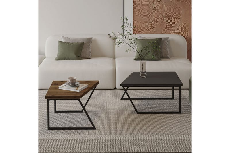 Bulskoll Sohvapöytä 120 cm - Antrasiitti/Pähkinä - Huonekalut - Pöytä & ruokailuryhmä - Sohvapöytä