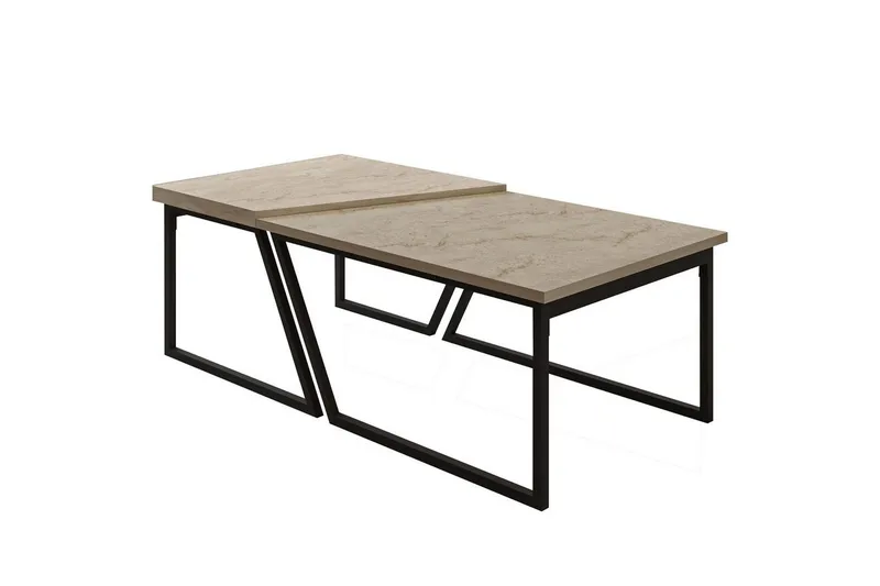 Bulskoll Sohvapöytä 120 cm - Travertiini - Huonekalut - Pöytä & ruokailuryhmä - Apupöytä & sivupöytä - Sarjapöytä