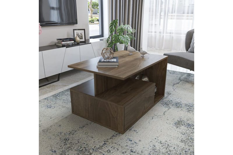 Bulvari Sohvapöytä 90 cm - Pähkinä - Huonekalut - Pöytä & ruokailuryhmä - Sohvapöytä