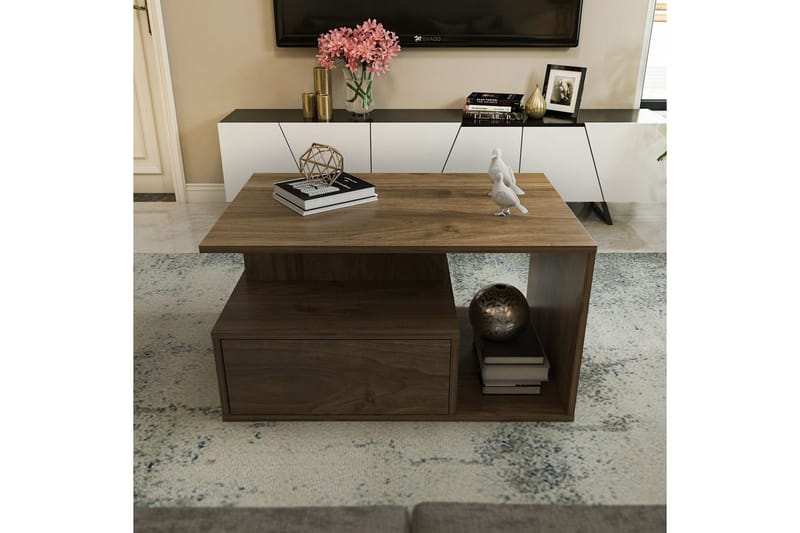 Bulvari Sohvapöytä 90 cm - Pähkinä - Huonekalut - Pöytä & ruokailuryhmä - Sohvapöytä