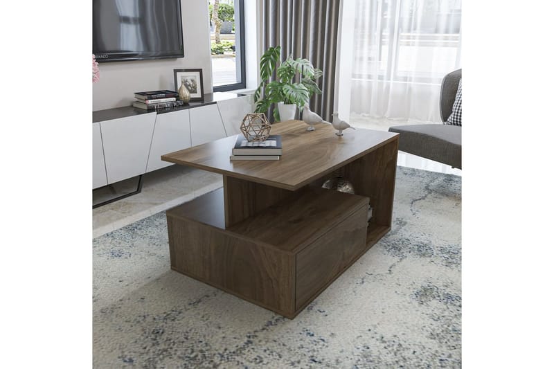 Bulvari Sohvapöytä 90 cm - Pähkinä - Huonekalut - Pöytä & ruokailuryhmä - Sohvapöytä