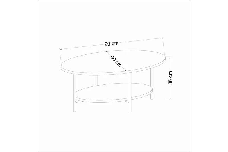 Burata Sohvapöytä 90 cm - Beige - Huonekalut - Pöytä & ruokailuryhmä - Sohvapöytä