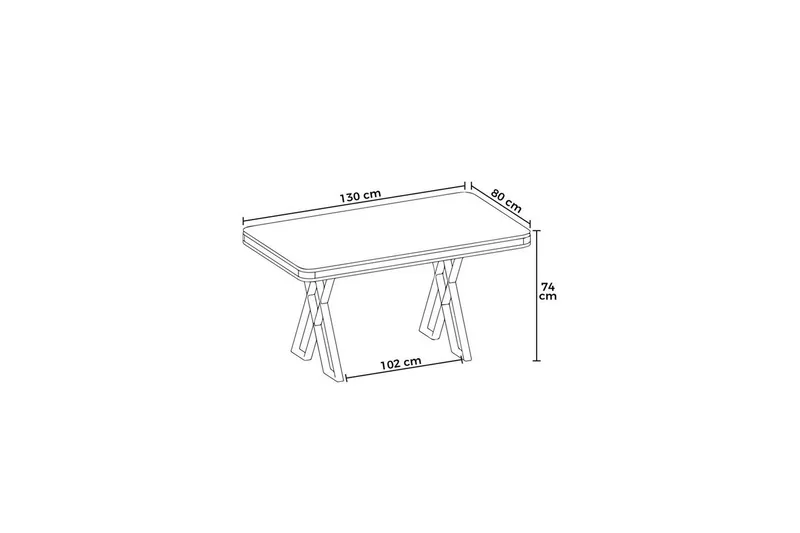 Calchera Ruokapöytä 130 cm Suorakulmainen - Valkoinen Marmori/Keltainend - Huonekalut - Pöytä & ruokailuryhmä - Ruokapöydät & keittiön pöydät