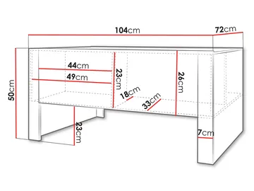 Calvenn Sohvapöytä 104 cm - Huonekalut - Pöytä & ruokailuryhmä - Sohvapöytä - Sohvapöytä säilytystilalla