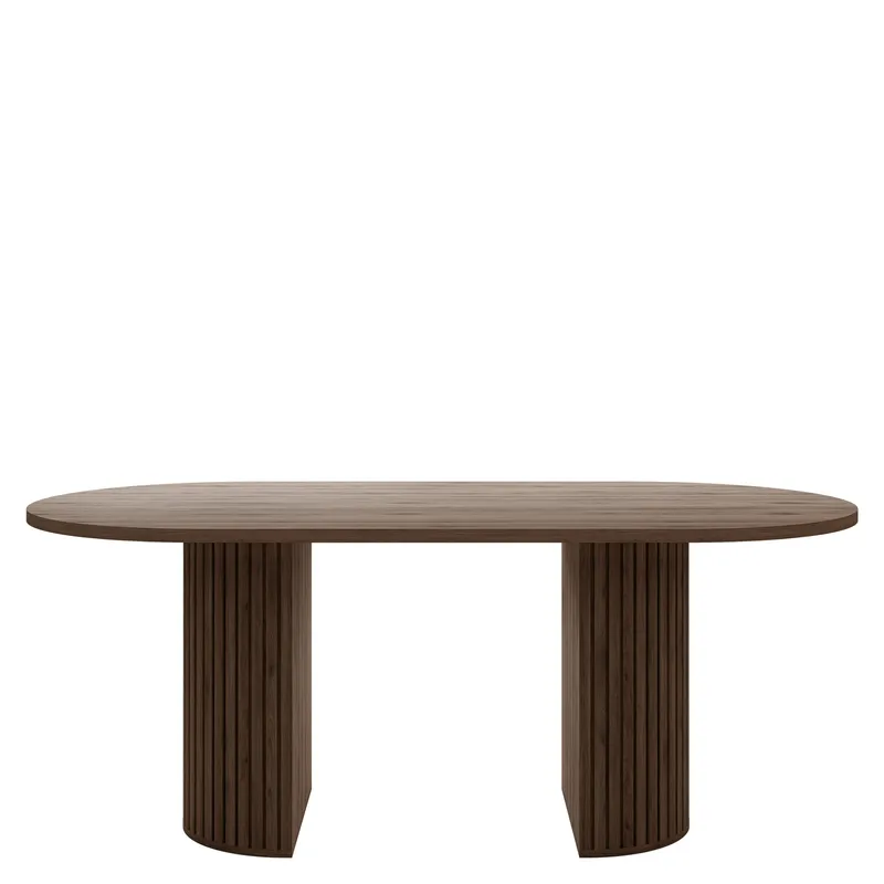 Calvion Ovaali ruokapöytä 185 cm - ruskea - Huonekalut - Pöytä & ruokailuryhmä - Ruokapöydät & keittiön pöydät