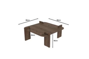 Campwell sohvapöytä 90 cm neliö - Huonekalut - Pöytä & ruokailuryhmä - Sohvapöytä