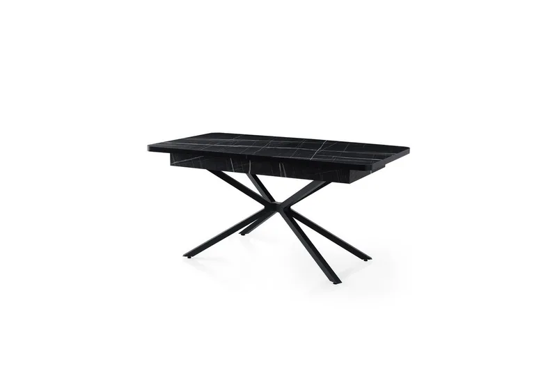 Cassel Ruokapöytä 160 cm Suorakulmainen - Musta/Valkoinen - Huonekalut - Pöytä & ruokailuryhmä - Ruokapöydät & keittiön pöydät